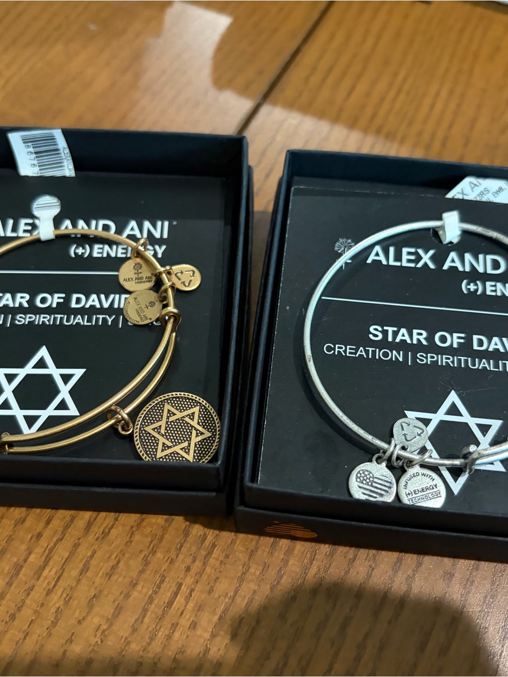 Alex And Ani Gold And Silver Star Of David Charm Bracelets